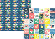Load image into Gallery viewer, Simple Stories Sunshine and Blue Skies Collection 12x12 Scrapbook Paper 2x2 Elements (10617)