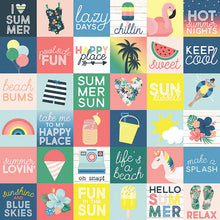 Load image into Gallery viewer, Simple Stories Sunshine and Blue Skies Collection 12x12 Scrapbook Paper 2x2 Elements (10617)