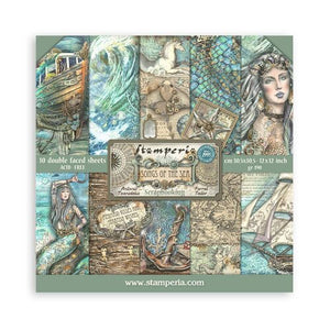 Stamperia Songs of the Sea Collection 12x12 Paper Pad (SBBL141)
