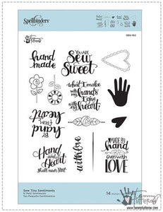Spellbinders Paper Arts Stamp Set Sew Tiny Sentiments (SBS-162)