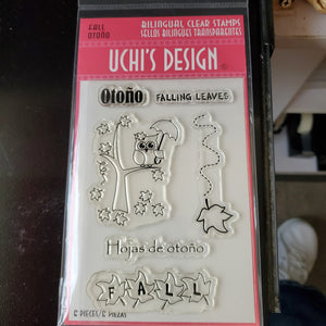 Uchi's Design Bilingual Clear Stamps Fall Otono