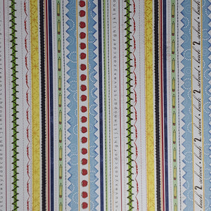 Adornit Carole's Creations School Academy Collection 12x12 Scrapbook Paper Education Stripe