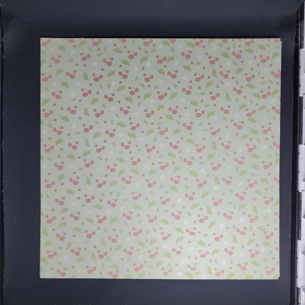 DCWV 12x12 Scrapbook Paper Glitter Cherry Blossoms (OS-029-00006)