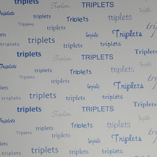 Load image into Gallery viewer, Scrappin' Twins 12x12 Scrapbook Paper Triplets Blue (TWP-06)