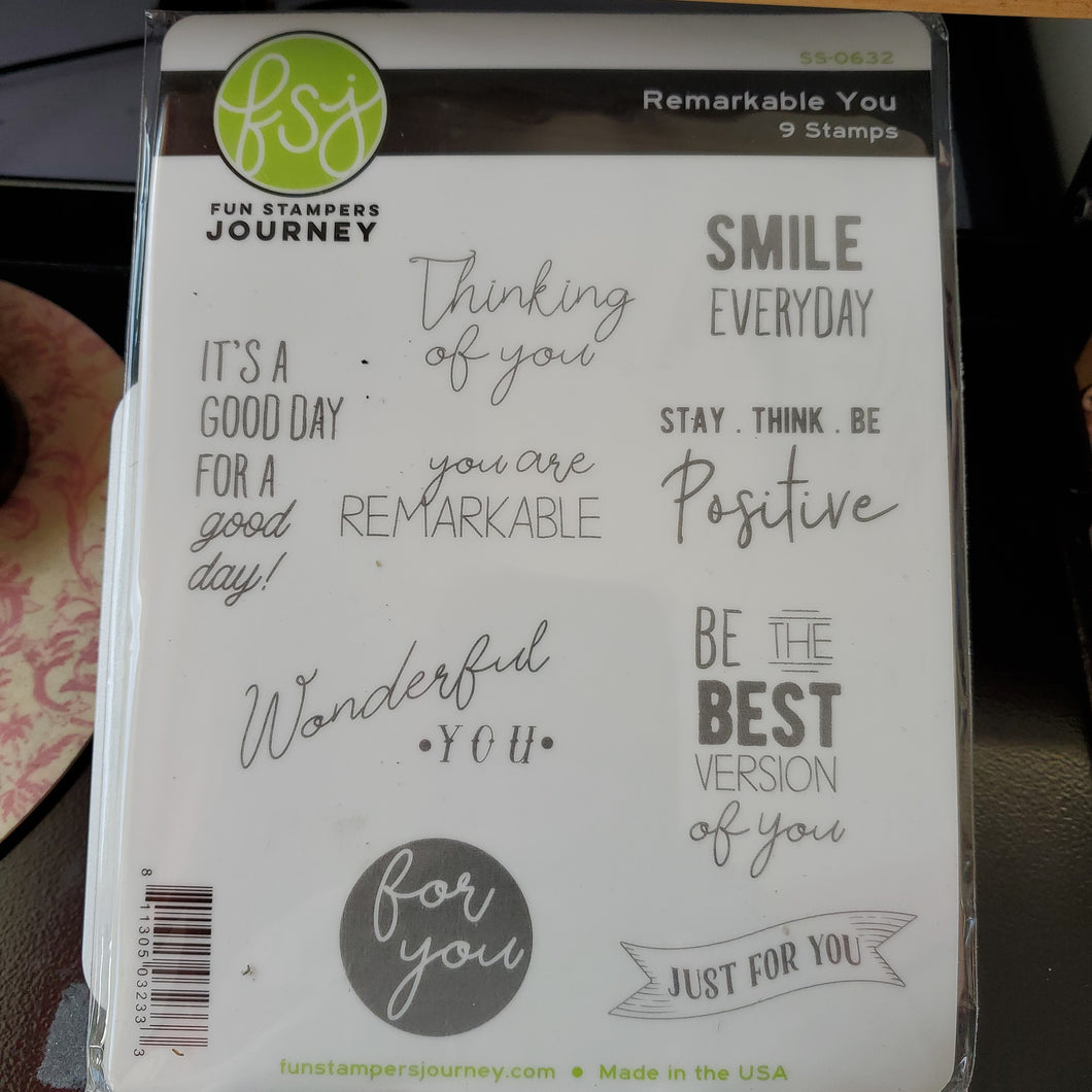 Fun Stampers Journey Stamp Set Remarkable You (SS-0632)