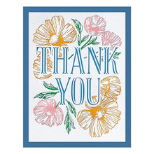 Load image into Gallery viewer, Spellbinders Paper Arts BetterPress Letterpress Registration Press Plates Thank You Blooms (BPR-001)