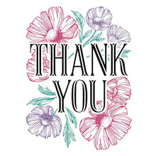 Load image into Gallery viewer, Spellbinders Paper Arts BetterPress Letterpress Registration Press Plates Thank You Blooms (BPR-001)