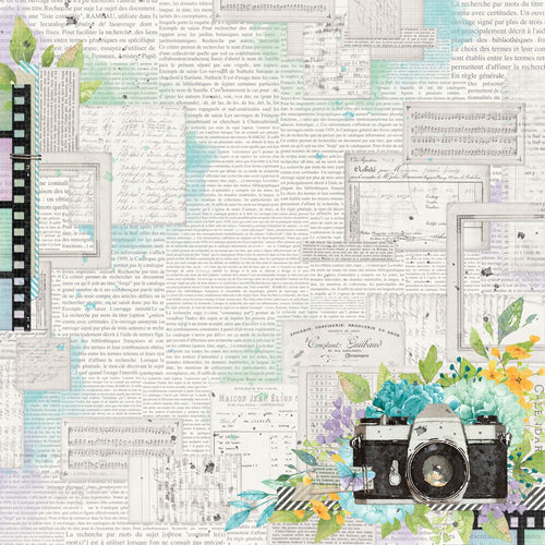 Floral Camera Post Bound Scrapbook Album - 12 x 12