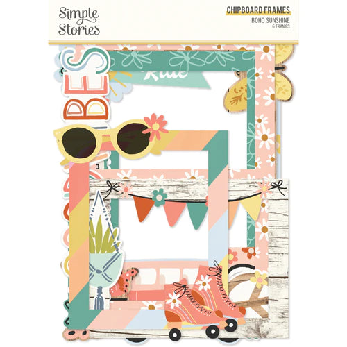Simple Stories Boho Sunshine Collection Chipboard Frames (19921)