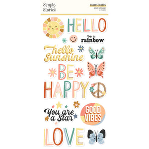 Simple Stories Boho Sunshine Collection Foam Stickers (19922)