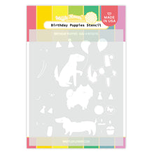 Load image into Gallery viewer, Waffle Flower Birthday Puppies Stencil (WFS075)