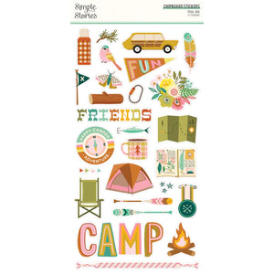 Simple Stories Trail Mix Collection Chipboard Stickers (20317)