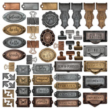 Load image into Gallery viewer, Simple Stories Simple Vintage Essentials Chipboard Metal Hardware (20414)