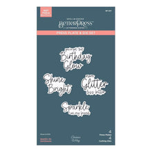 Load image into Gallery viewer, Spellbinders BetterPress Press Plate & Die Set Sparkle On Sentiments (BP-207)