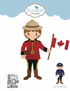 Elizabeth Craft Designs Great Outdoors Collection Peter the Mountie (2095)