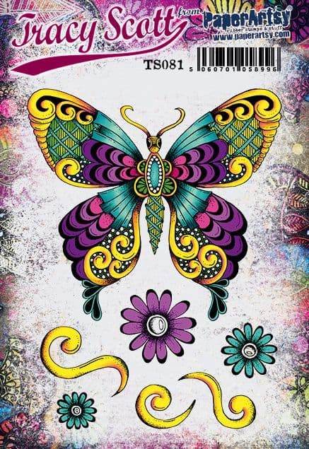 PaperArtsy Stamp Set Butterfly by Tracy Scott (TS081)