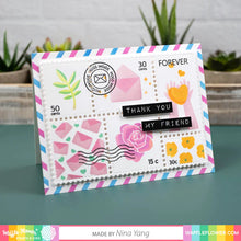 Load image into Gallery viewer, Waffle Flower Clear Stamp Set Postage Collage (421381)