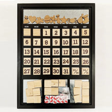 Load image into Gallery viewer, Foundations Décor Magnetic Calendar Black Frame
