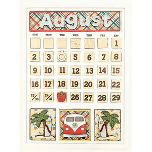 Foundations Décor Magnetic Calendar Set August (40194-8)