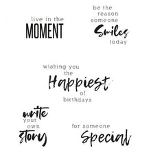 Load image into Gallery viewer, Sizzix Clear Stamp Set Sunnyside Sentiments #2 (665404)