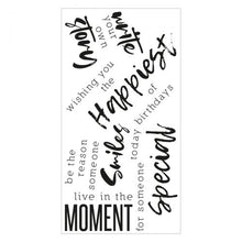 Load image into Gallery viewer, Sizzix Clear Stamp Set Sunnyside Sentiments #2 (665404)