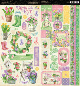 Graphic 45 Grow With Love Collection Sticker Sheet (4502818)