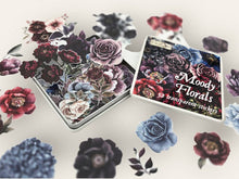 Load image into Gallery viewer, Moody Flowers Sticker Tin Box
