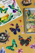 Load image into Gallery viewer, Birds, Foliage, Butterflies Sticker Tin Box