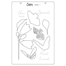 Load image into Gallery viewer, Sizzix Stencil & Stamp Set Cosmopolitan Farfallina (666643)