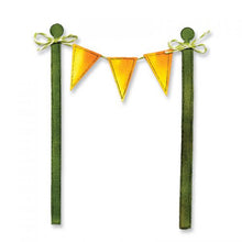 Load image into Gallery viewer, Sizzix Sizzlits Decorative Strip Die Flagpole w/Lantern & Sign by Karen Burniston (657792)