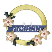 Load image into Gallery viewer, Sizzix Bigz L Die Wreath, Banner, Holly & Poinsettia by BasicGrey (659997)
