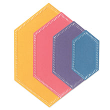 Load image into Gallery viewer, Sizzix® Framelits Die Set Fanciful Framelits Belinda Stitched Hexagons (666554)