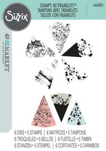 Load image into Gallery viewer, Sizzix by 49 and Market Sizzix A5 Clear Stamps 5PK w/6PK Framelits Build-a-Burst | Painterly  (666805)