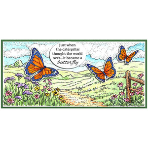 Stampendous Fran's Slim Cling Rubber Stamp Meadow (CSL07)