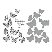 Load image into Gallery viewer, Spellbinders Paper Arts Betterpress Plate & Die Set Butterfly Swirl (BP-031)