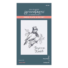 Load image into Gallery viewer, Spellbinders Paper Arts BetterPress Letterpress Press Plate & Die Set Joyeux Noel (BP-055)