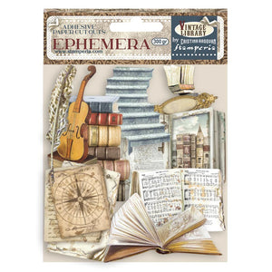 Stamperia Vintage Library Collection Adhesive Cut Out Ephemera Pack (DFLCT16)