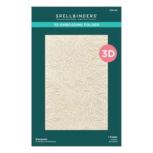 Spellbinders Paper Arts 3D Embossing Folder Evergreen (E3D-061)