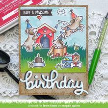 Load image into Gallery viewer, Lawn Fawn Lawn Cuts Stamp &amp; Die Set Pawsome Birthday (LF3163)
