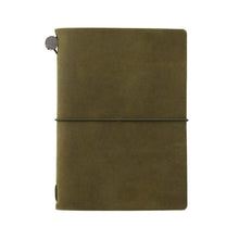 Load image into Gallery viewer, Traveler's Company Passport Size Leather Cover Olive (15343-006)