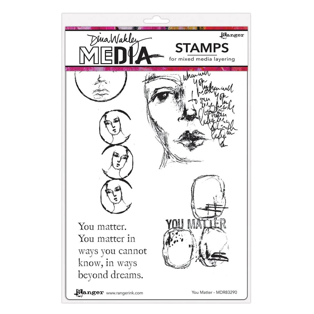 PRE-ORDER Dina Wakley MEdia Stamp You Matter (MDR83290)