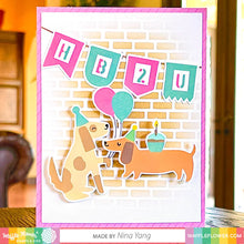 Load image into Gallery viewer, Waffle Flower Birthday Puppies Stencil (WFS075)