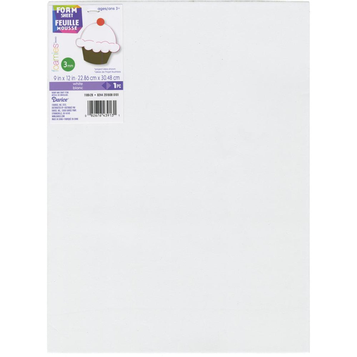 Darice Foam Sheet White 3MM 9x12 (8000155) – Everything Mixed Media