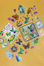 Load image into Gallery viewer, Birds, Foliage, Butterflies Sticker Tin Box