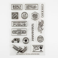Load image into Gallery viewer, Stay Posted - 4"x6" Clear Stamp Set (15 designs)