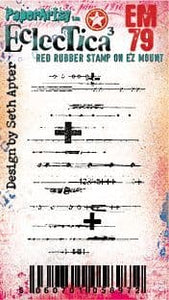 PaperArtsy Eclectica3 Mini Stamp Plus Lines designed by Seth Apter (EM79)