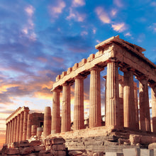 Load image into Gallery viewer, Reminisce Greece Collection 12x12 Scrapbook Paper Parthenon (GRE-002)