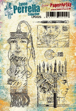 Load image into Gallery viewer, PaperArtsy Rubber Stamp Set Bookmark & Pens designed by Lynne Perrella (LPC026)