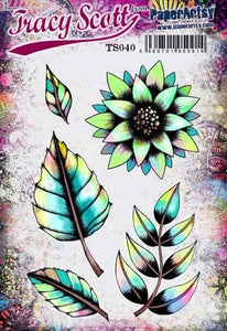 PaperArtsy Stamp Set Flowers & Leaves designed by Tracy Scott (TS040)