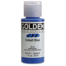 Load image into Gallery viewer, GOLDEN Fluid Acrylics Cobalt Blue (2140-1)